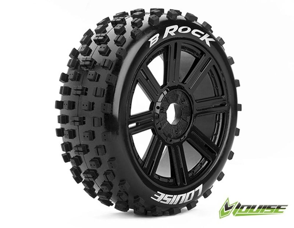 Louise RC LOUT3270SB 1:8 Buggy Komplettrad B-Rock soft schwarz Speiche (2) Louise RC LOUT3270SB