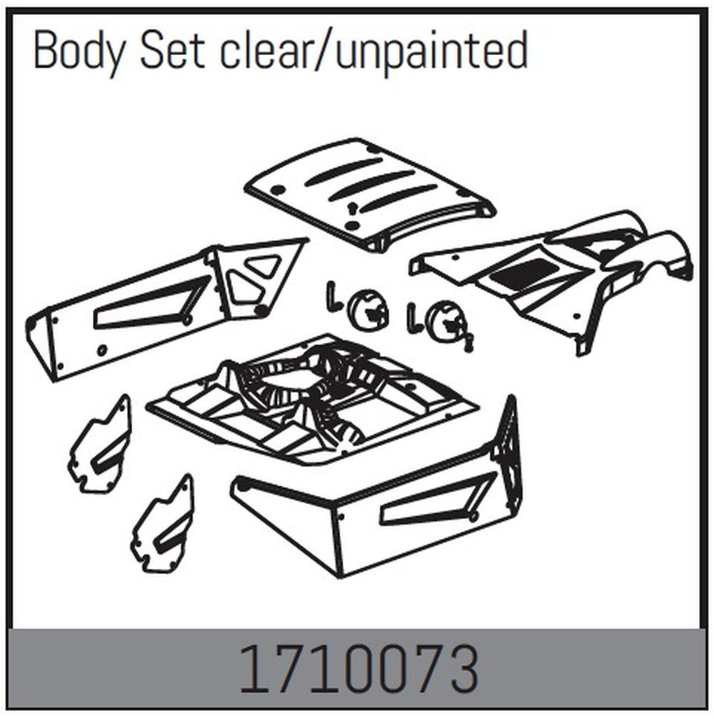 Absima 1710073 Karosserie Set unlackiert Absima 1710073