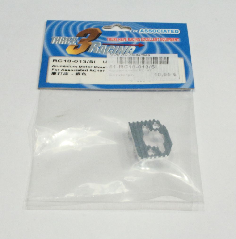 3 Racing RC18-013SI Alu.-Motorhalter silber RC18T Detail SI 3 Racing RC18-013SI Detail SI