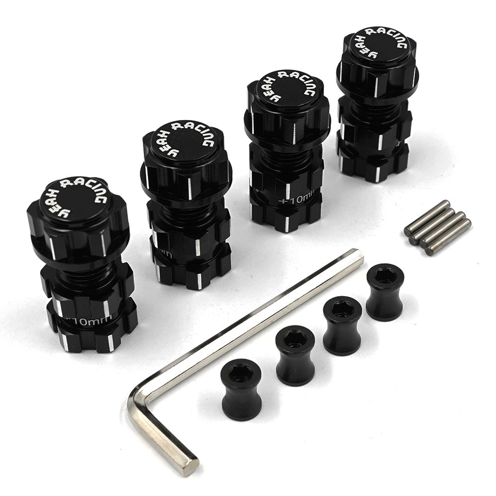 Yeah Racing WA-042BK 17mm Alu Radmitnehmer-Satz +10mm M4 (4) Yeah Racing WA-042BK