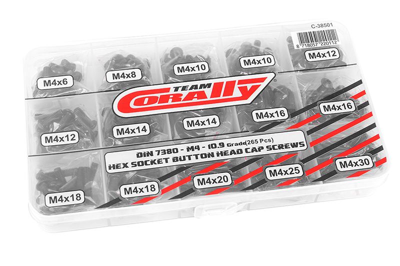 Corally C-38501 M4-LK Schrauben 10.9 Box (15/265) Corally C-38501