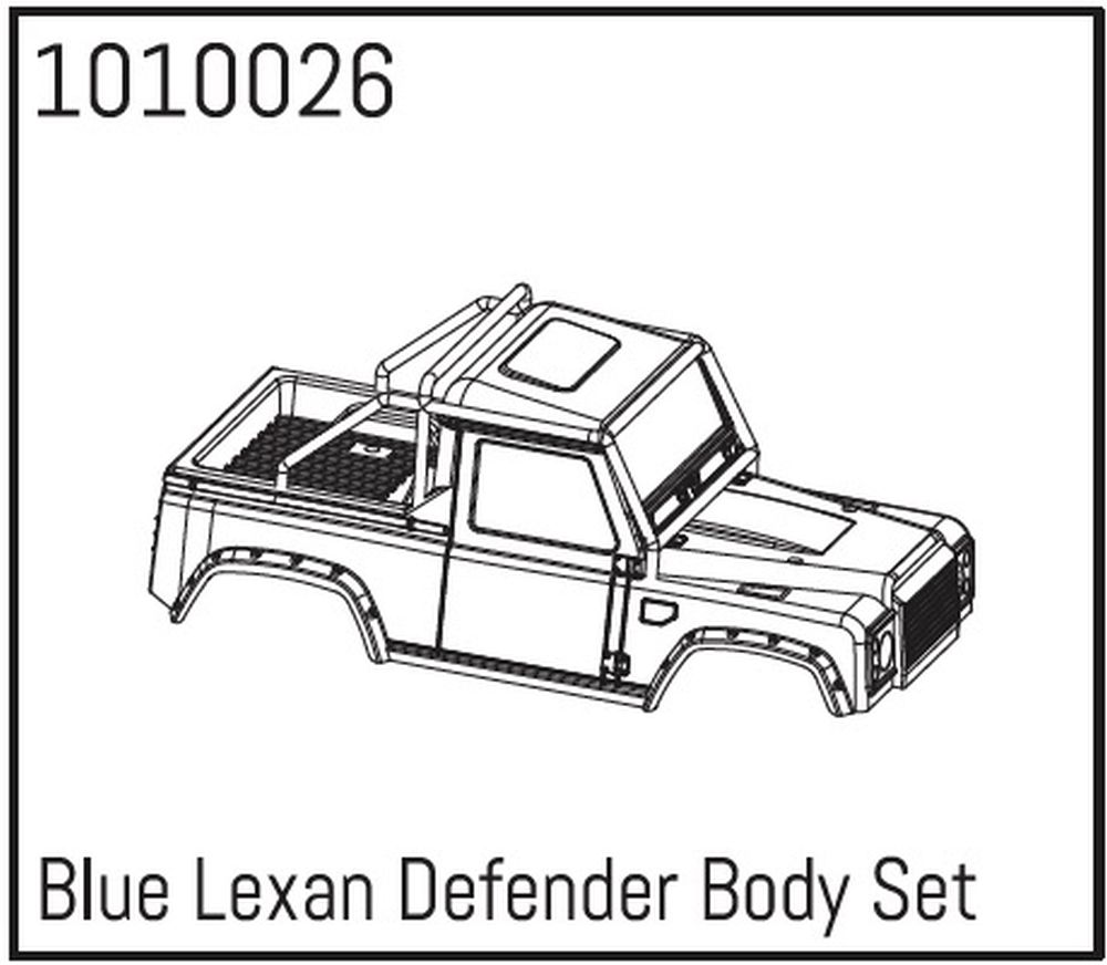 Absima 1010026 Karosserie blau Lexan Defender Micro Crawler 1:24 Absima 1010026