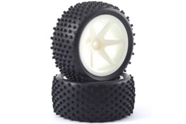 Fastrax FAST0047S 1:10 Buggy 4WD LP Stub Kompletträder weiß hinten (2) Fastrax FAST0047S