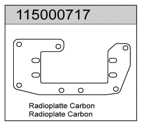 Ansmann Racing 115000717 Alu.-Radioplatte X8 - T08617 Ansmann Racing 115000717
