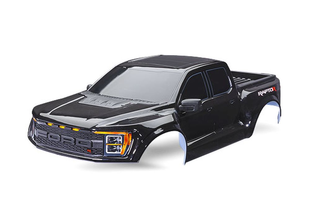 Traxxas 10112-BLK Karosserie Ford Raptor R komplett schwarz + Anbauteile (Clipless) Traxxas 10112-BLK