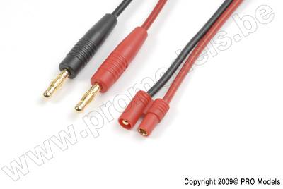 Promodels GF-1200-115 Ladekabel 3.5mm Goldstecker, Silikon Kabel 16 AWG(1St) Promodels GF-1200-115