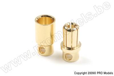 Promodels GF-1000-008 8.0mm Goldstecker, Stecker + Buchse (4paar) Promodels GF-1000-008