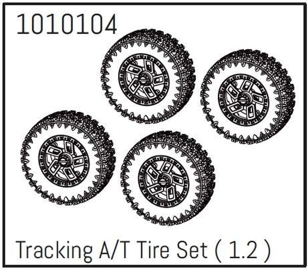 Absima 1010104 1,2" Tracking A/T Räder Set Micro PRO Crawler 1:18 (4) Absima 1010104