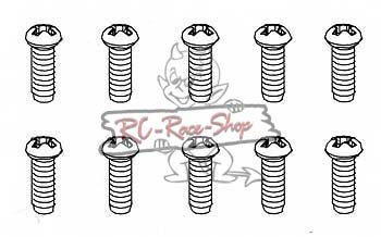 3x10mm Rundkopfschraube für Plastik (10 Stk)