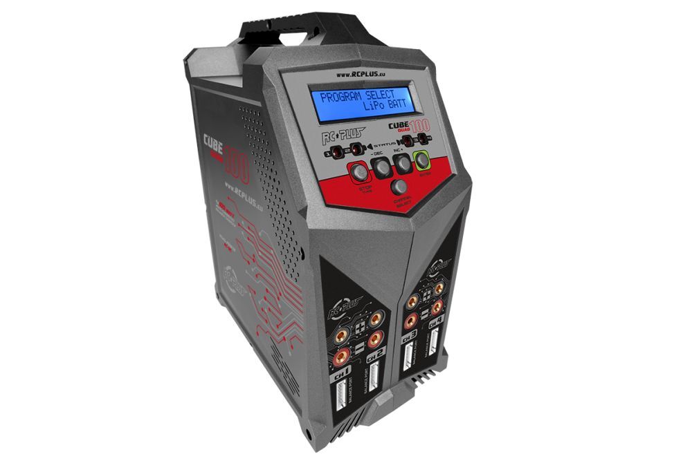 RC Plus RC-CHA-210 Cube 100 Quad Ladegerät AC/DC 4x100 Watt RC Plus RC-CHA-210