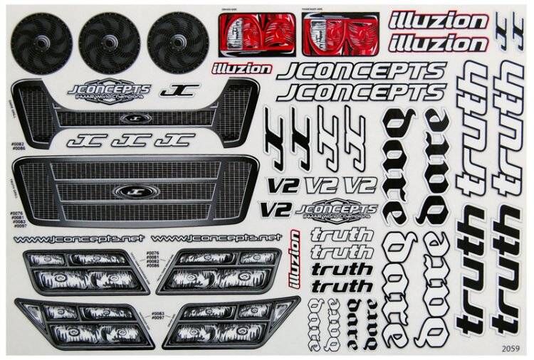 JConcepts 2059 Dekorbogen Truth/Dare JConcepts 2059