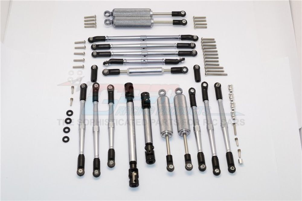 GPM SCX2H100GSB SCX10 II Chassis-Liftkit 77-100mm silber/schwarz GPM SCX2H100GSB