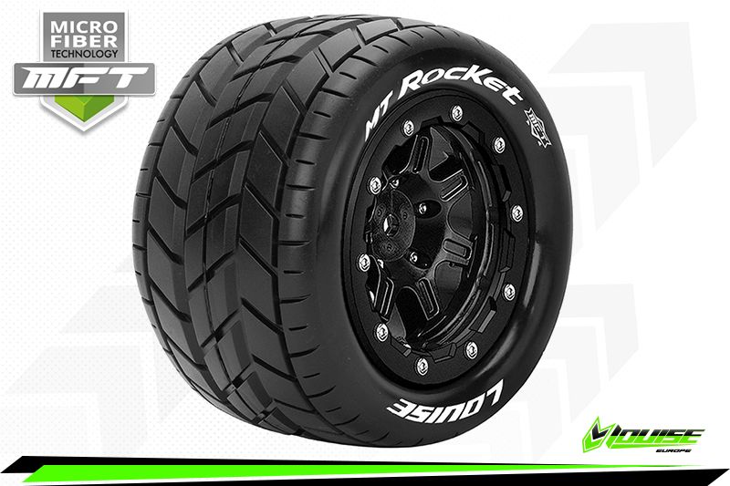 Louise RC LOUT3328SB 2,8" Räder MT-Rocket MFT Maxx 1/2 Offset 17mm (2) Louise RC LOUT3328SB