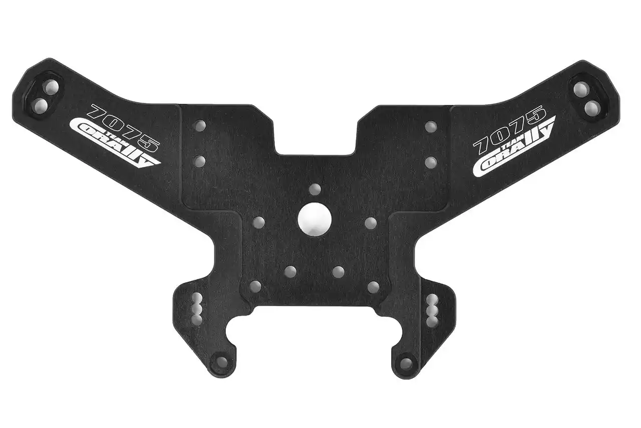 Corally C-00180-1213 Dämpferbrücke Kagama Hinten Swiss Made 7075 T6 6mm Hart eloxiert Schwarz Made In Italy Detail 1 Corally C-00180-1213 Detail 1