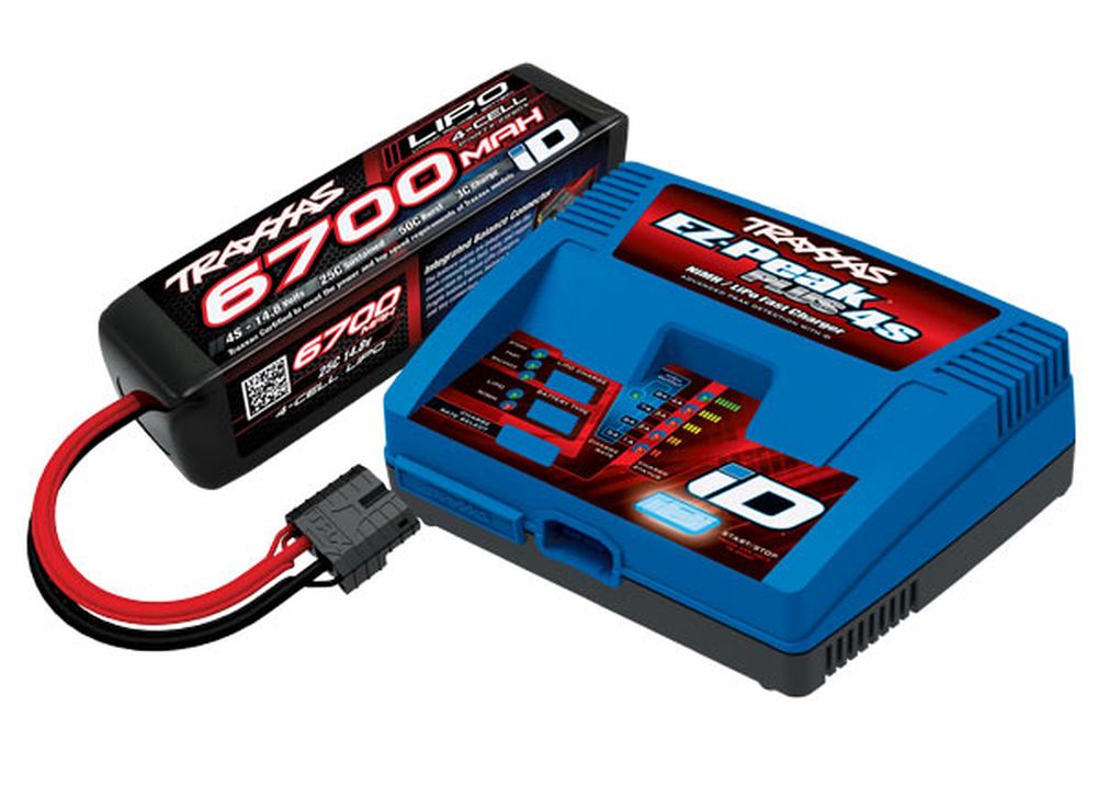 Traxxas 2998G EZ-Peak Plus 8A Lader 2981G + 4S Lipo 6700mAh 2890X Traxxas 2998G
