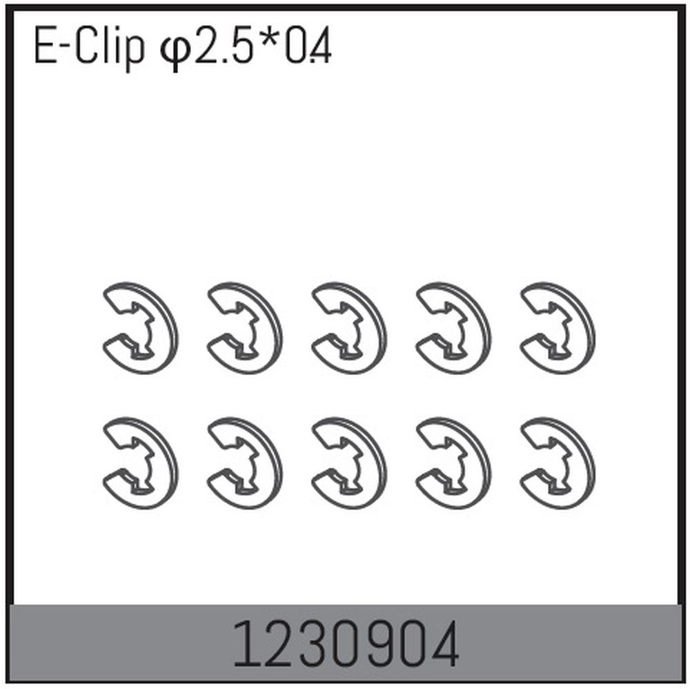 Absima 1230904 E Clips 2.5x0.4 (10) Absima 1230904