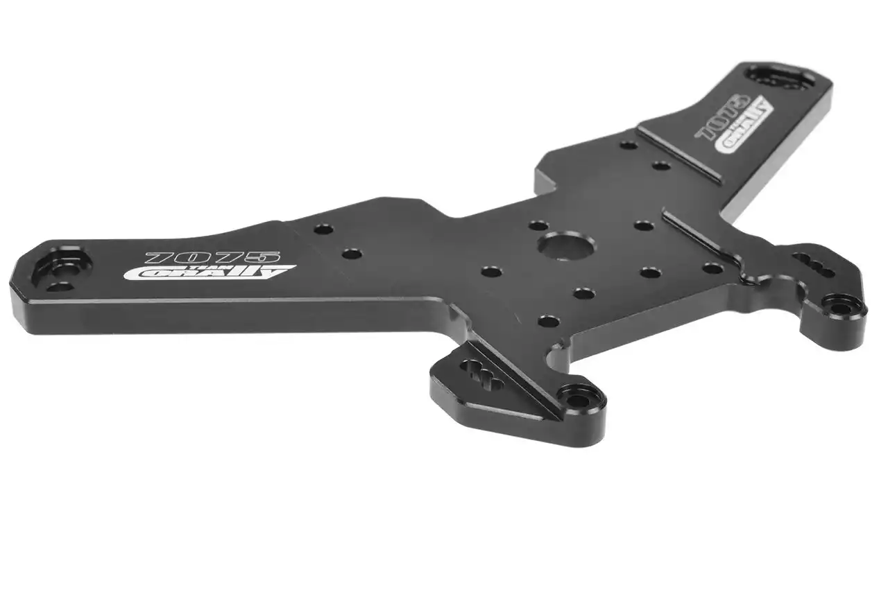 Corally C-00180-1213 Dämpferbrücke Kagama Hinten Swiss Made 7075 T6 6mm Hart eloxiert Schwarz Made In Italy Detail 2 Corally C-00180-1213 Detail 2