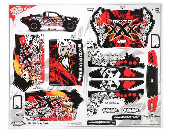 Upgrade RC UPG5907 Slash Dekor Moto-XXX rot Upgrade RC UPG5907