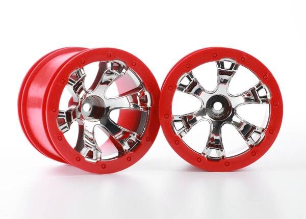 Traxxas 7271 Felgen, Geode 2,2'' chrome/rot 1/16 Summit (2) Traxxas 7271