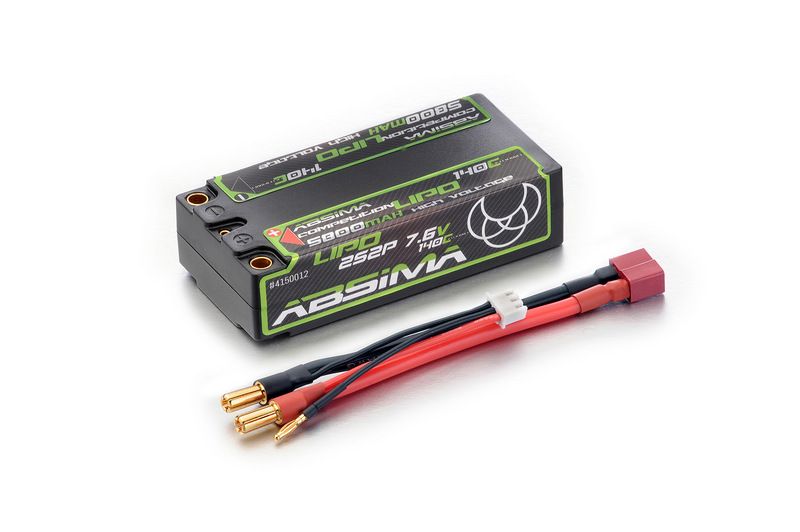 Absima 4150012 Competition Lipo Shorty 5800mAh 140C 2S2P HV HC 5mm Absima 4150012