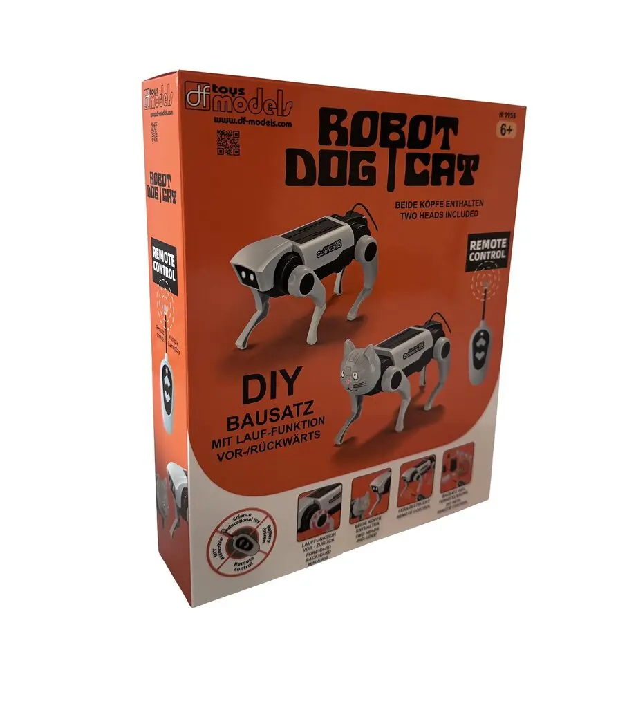 df Models 9955 Robot Dog Cat DIY Bausatz mit Fernsteuerung Detail 2 df Models 9955 Detail 2