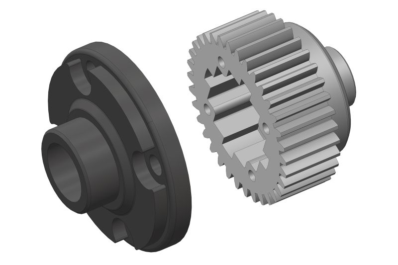 Corally C-00250-071 Diff Gear - Metal - Diff Gear Cover - Composite - 1 Set Corally C-00250-071