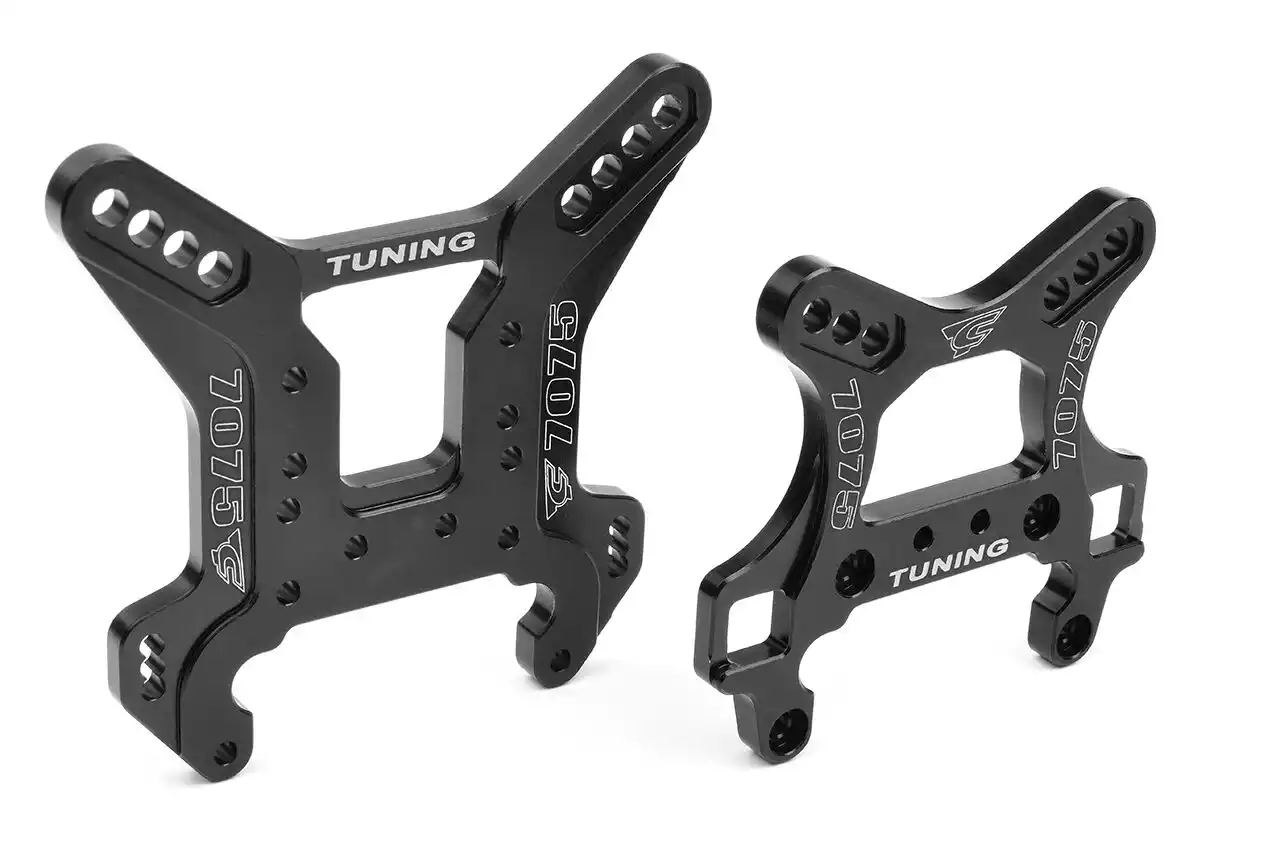 Corally C-00180-424 Dämpferbrücke vorne Alu T6 5mm hart schwarz Detail 3 Corally C-00180-424 Detail 3