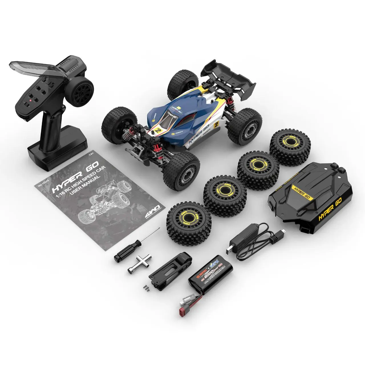 MJX MX-16213 MJX Hyper GO 16213 1:16 4WD Brushless Buggy RTR Detail 5 MJX MX-16213 Detail 5