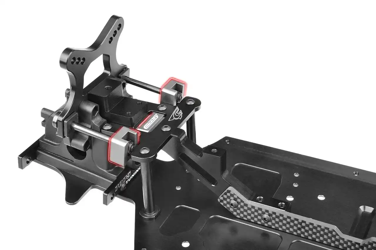 Corally C-00180-672 Querlenkerhalter XTR vorne/oben Aluminium Titanium Detail 3 Corally C-00180-672 Detail 3