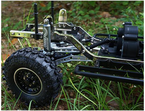 Yeah Racing DDL-090RD 90mm Alu. Dual-Dämpfer Crawler rot (2) Detail 5 Yeah Racing DDL-090RD Detail 5