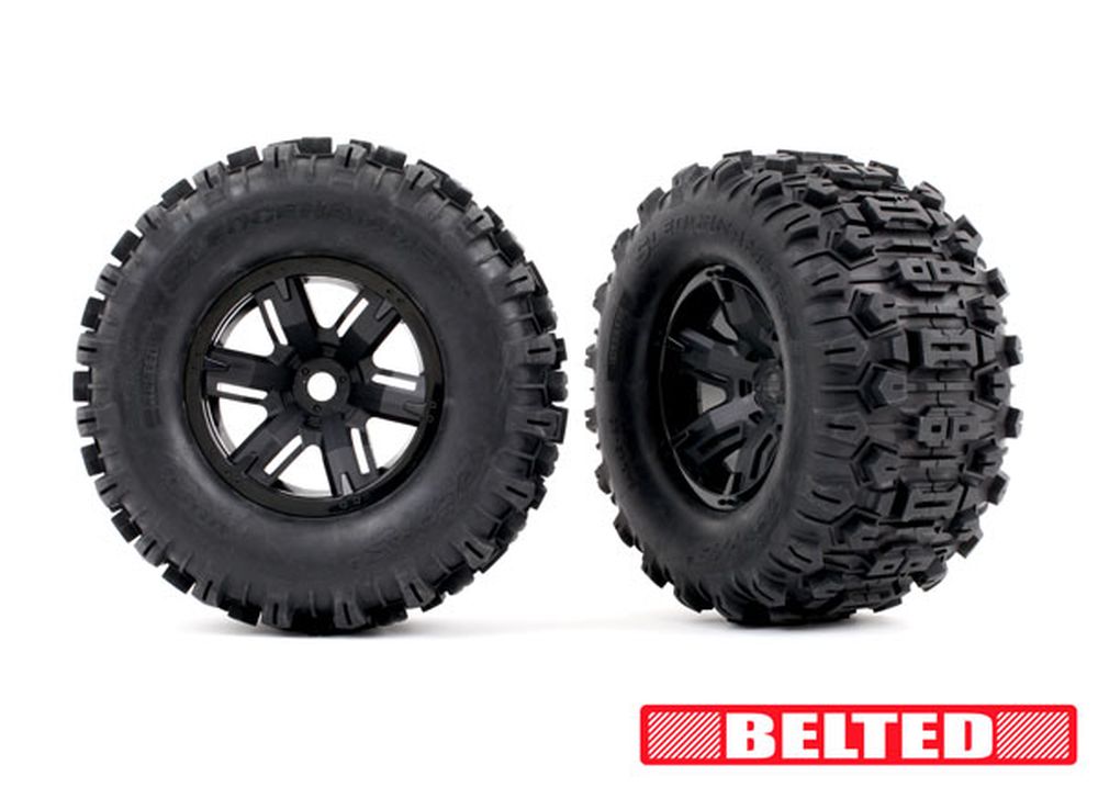 Traxxas 7871 X-Maxx,XRT Sledgehammer belted Räder schwarz 24mm (2) Traxxas 7871