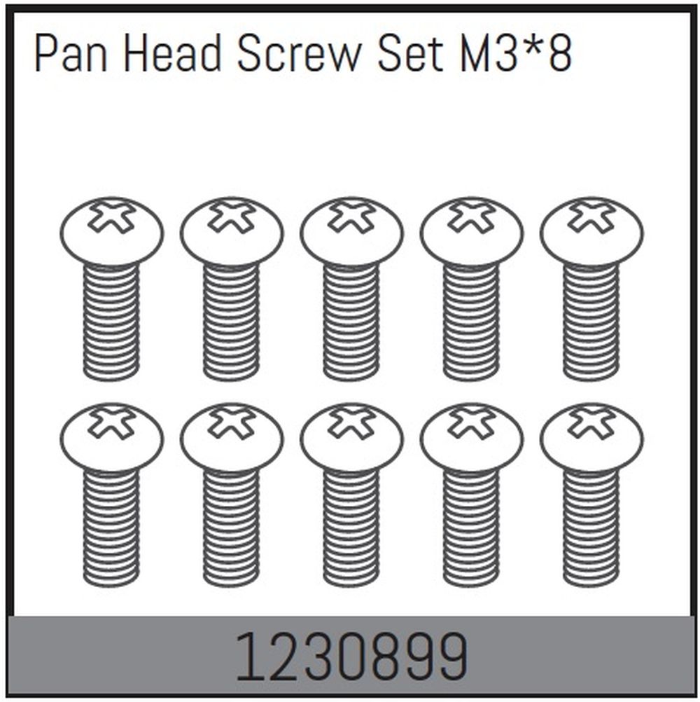 Absima 1230899 M3x8 Innensechskant-Schrauben (10) Absima 1230899