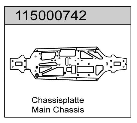 Ansmann Racing 115000742 Chassisplatte X8 - T08644 Ansmann Racing 115000742